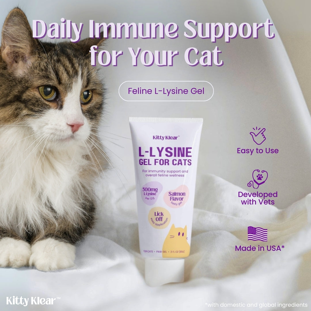 Kitty Klear L-lysine Immune Support Gel for Cats