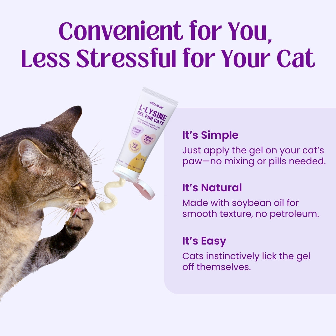 Kitty Klear L-lysine Immune Support Gel for Cats
