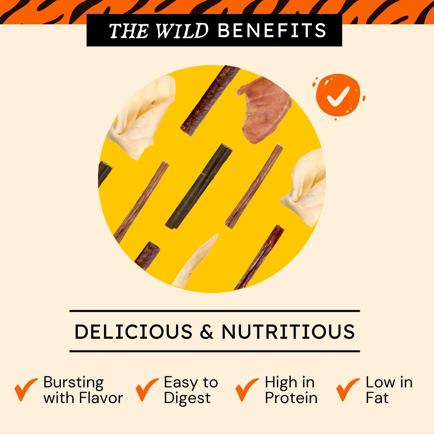 Backstrap Tendon Hard Jerky Strips for Dogs