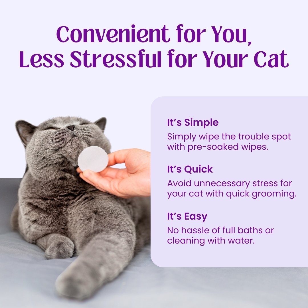 Kitty Klear Acne Away Chin Acne Wipes for Cats
