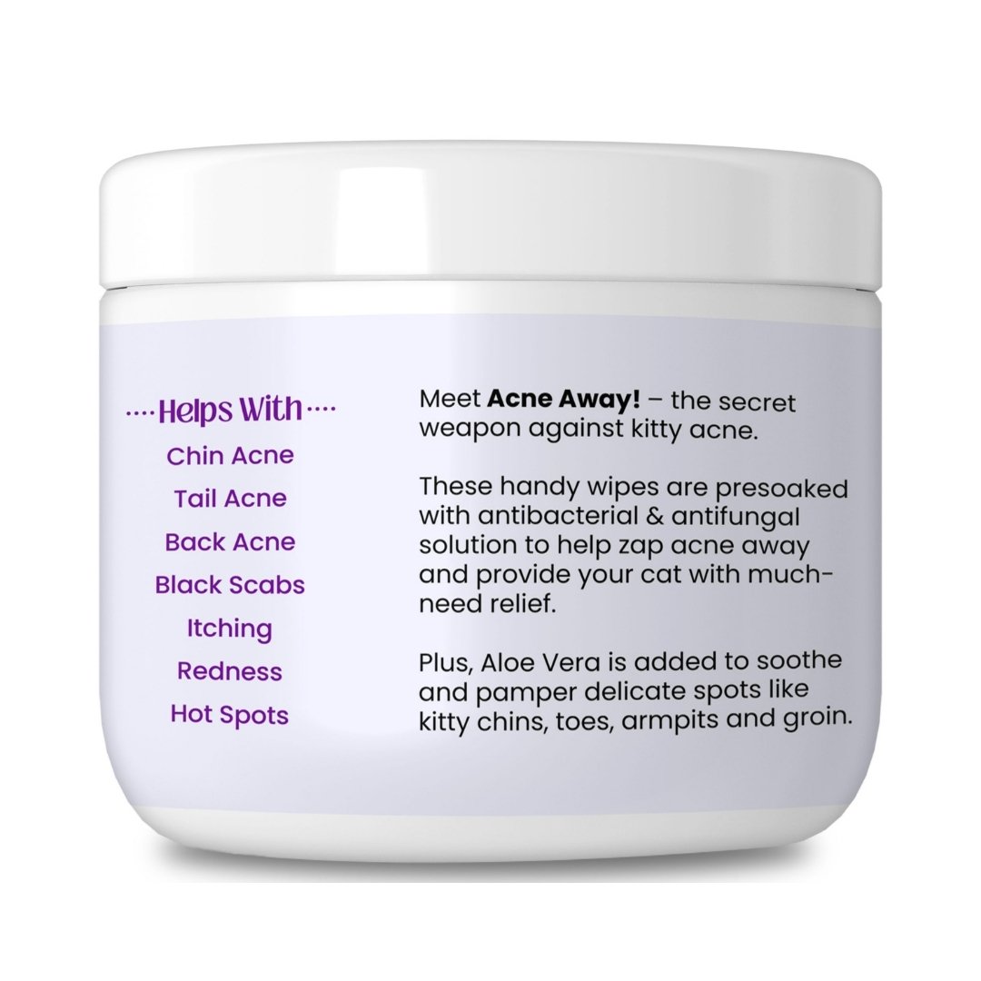 Kitty Klear Acne Away Chin Acne Wipes for Cats