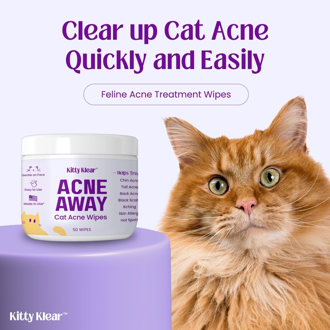 Kitty Klear Acne Away Chin Acne Wipes for Cats