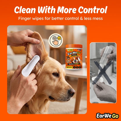 EarWeGo Ear Finger Wipes for Dogs