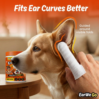 EarWeGo Ear Finger Wipes for Dogs