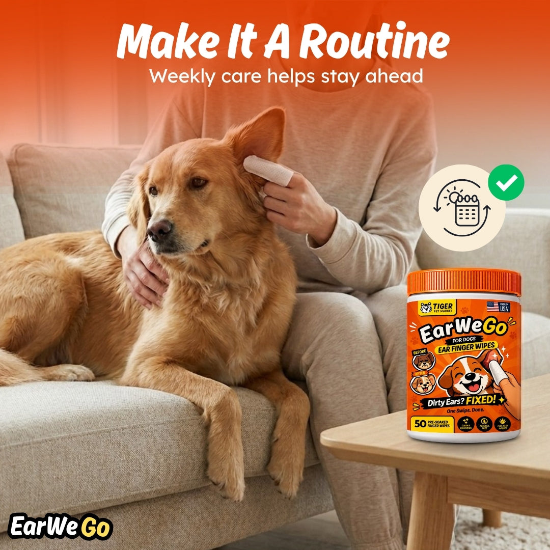 EarWeGo Ear Finger Wipes for Dogs