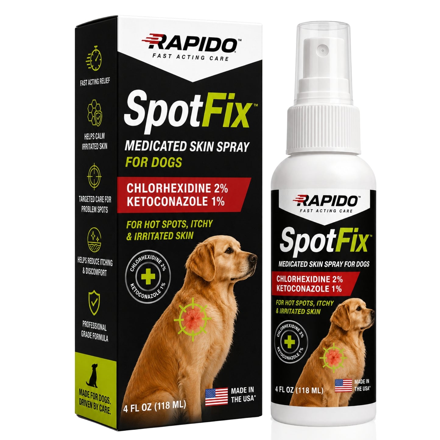 RAPIDO™ SpotFix Medicated Skin Spray for Dogs