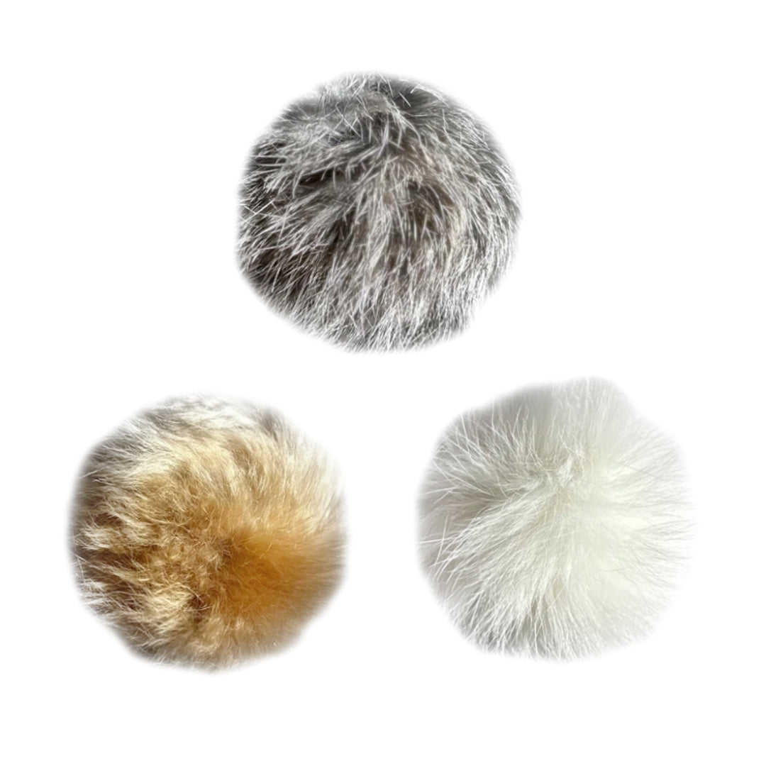 Rabbit Fur Cat Toy, Pom Pom Cat Toy, Fur Balls