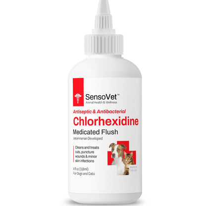 Chlorhexidine Medicated Flush for Dogs & Cats - 4oz