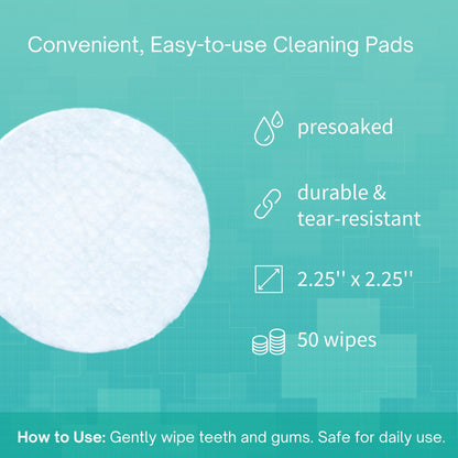 Plaque & Tartar Control Dental Wipes for Dogs - 50 Wipes