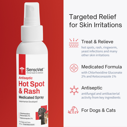 Hot Spot & Rash Spray for Dogs & Cats - 8oz