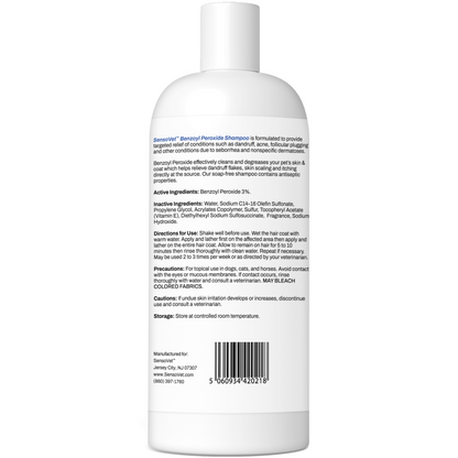 Benzoyl Peroxide Shampoo for Dogs & Cats - 12oz