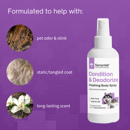 Condition & Deodorize Finishing Body Spray for Dogs & Cats in Sweet Vanilla - 8oz