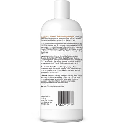 Oatmeal & Aloe Shampoo for Dogs and Cats - 12oz