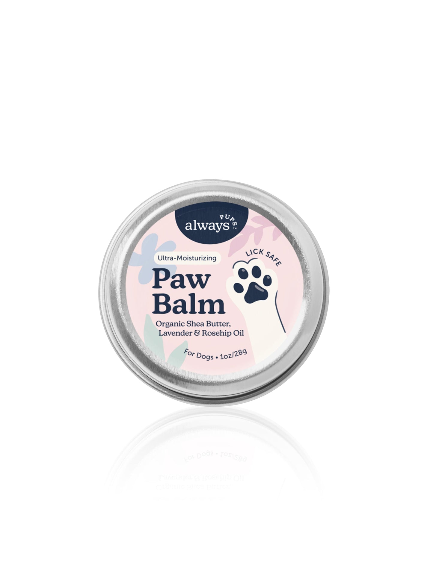 AlwaysPups All Natural Organic Paw Balm for Dogs - 1oz in a metal tin