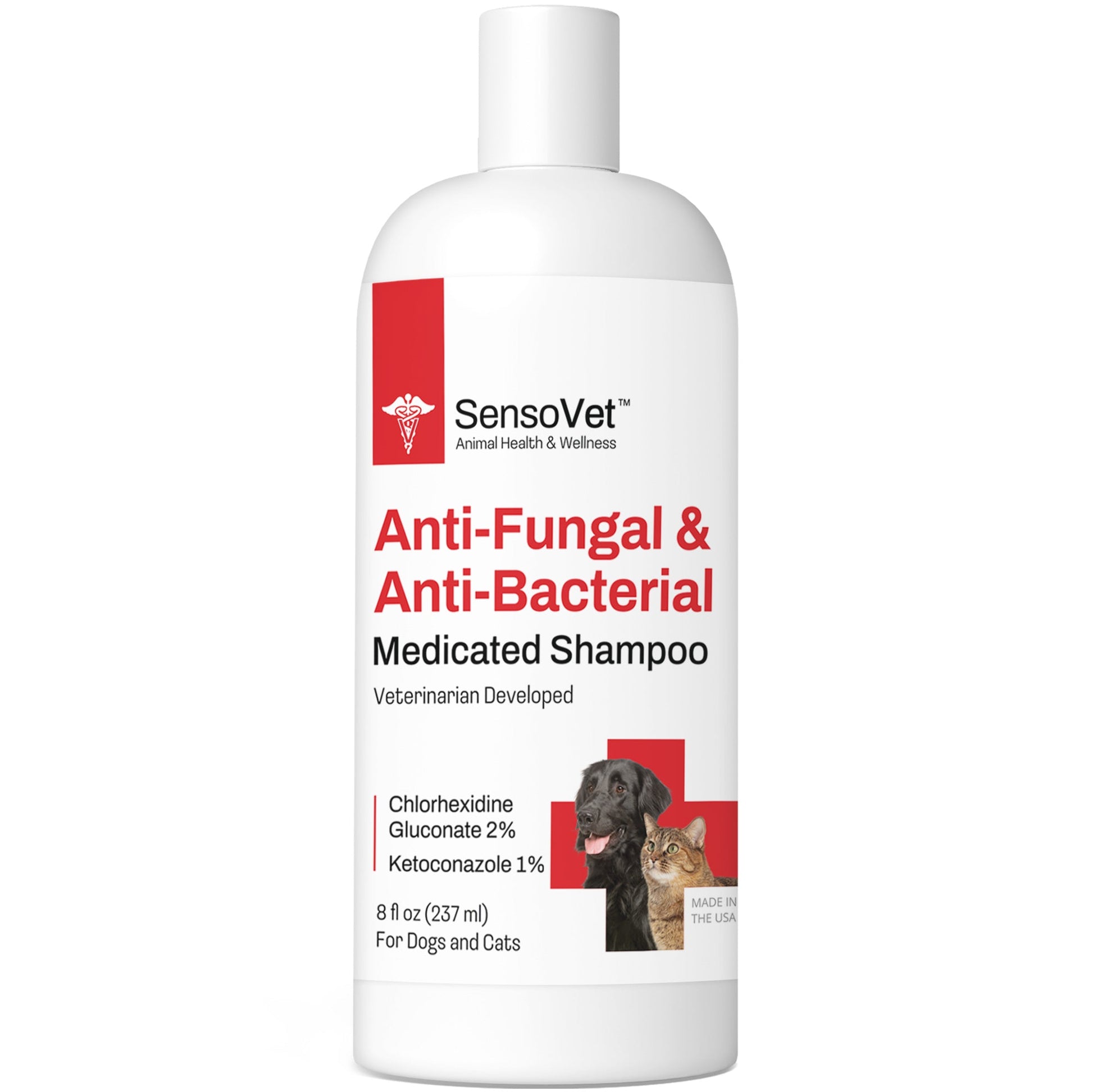 Anti-Fungal Anti-Bacterial Shampoo for Dogs Cats 8oz