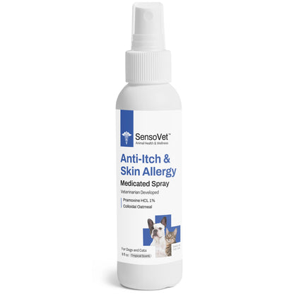 Pramoxine Anti Itch & Skin Allergy Relief Spray for Dogs & Cats - 8oz