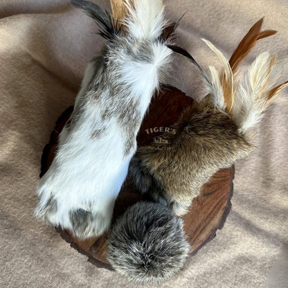 Cat Kicker Toy and Rabbit Fur Ball Set