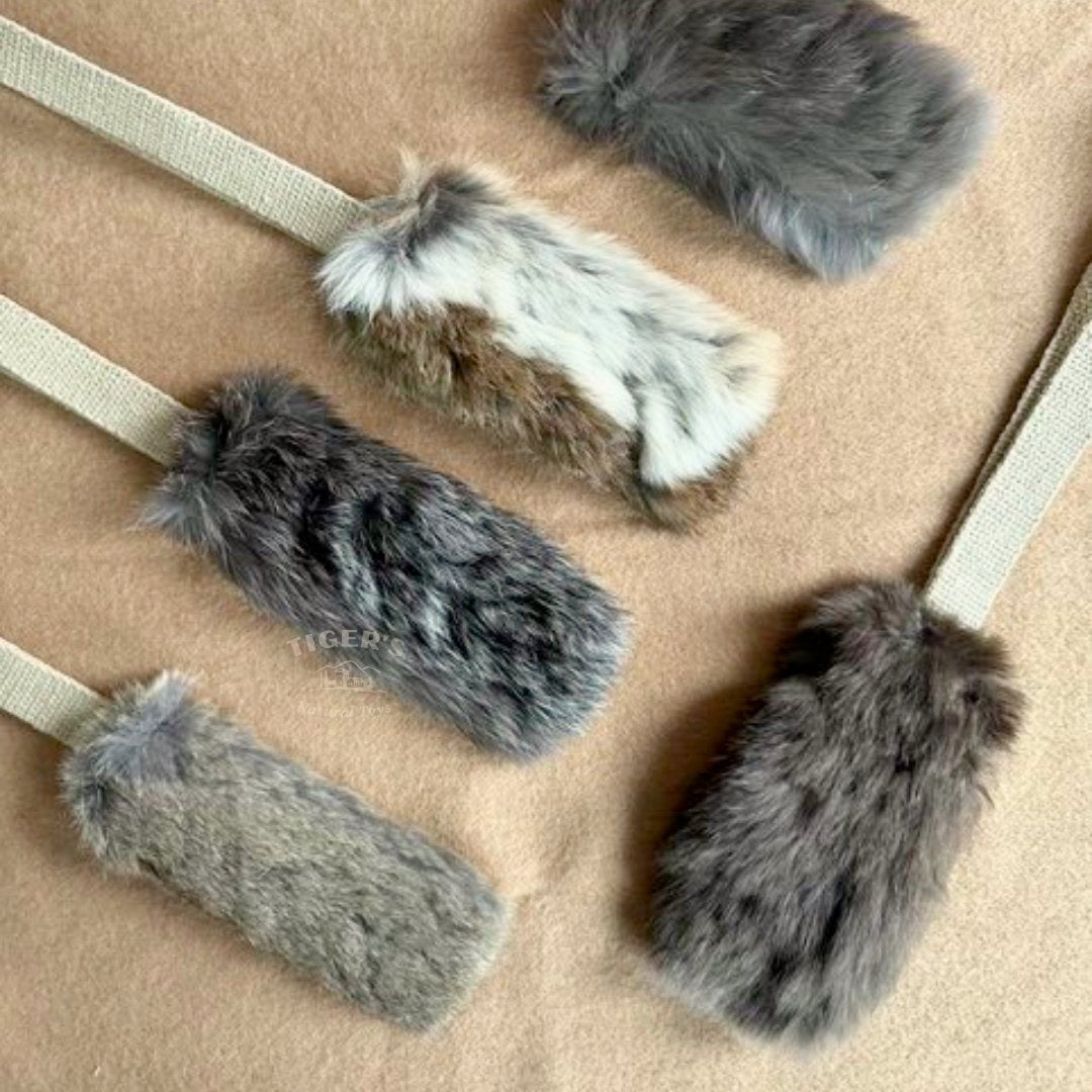 Rabbit Fur with Natural Hemp Rope Toy for Dogs and Cats